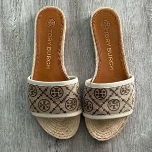 Tory Burch Monogram Slide Hazel/New Ivory